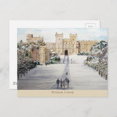Winter aan het Windsor Castle Landscape Painting Briefkaart (Voorkant / Achterkant)