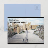 Winter aan het Windsor Castle Landscape Painting Briefkaart (Voorkant / Achterkant)