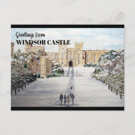 Winter aan het Windsor Castle Landscape Painting Briefkaart