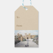 Winter aan het Windsor Castle Landscape Painting Cadeaulabel (Achterkant)