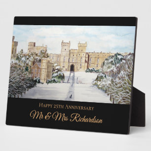 Winter aan het Windsor Castle Landscape Painting Fotoplaat