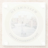 Winter aan het Windsor Castle Landscape Painting Glazen Onderzetter (Achterkant)