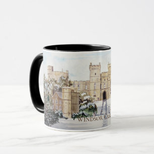 Winter aan het Windsor Castle Landscape Painting Mok