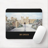 Winter aan het Windsor Castle Landscape Painting Muismat (Met muis)