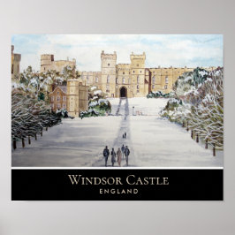 Winter aan het Windsor Castle Landscape Painting Poster