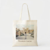 Winter aan het Windsor Castle Landscape Painting Tote Bag (Voorkant)