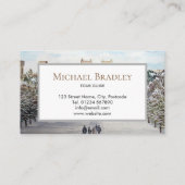 Winter aan het Windsor Castle Landscape Painting Visitekaartje (Achterkant)