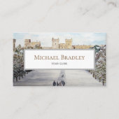 Winter aan het Windsor Castle Landscape Painting Visitekaartje (Voorkant)