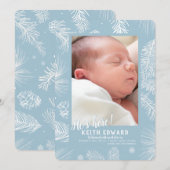 Winter Aankomst Foto Geboorte Aankondiging (Voorkant / Achterkant)