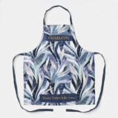 Winter Abstract Leaf Schort met aangepaste naam (Voorkant)