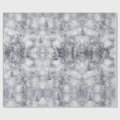 Winter Abstract Tree Grey Holiday Wrapping Papier (Vlak)