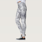 Winter Abstract Tree Grey Vakantie Leggings (Links)