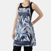 Winter Abstracte Blad Schort met Aangepaste Naam (Insitu)