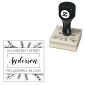 Winter Adres Terugkeer Vakantie Rubberstempel (Gestempeld)