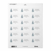 Winter adreslabels met besneeuwde boom etiket (Full Sheet)