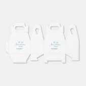 Winter Adventure awaits baby shower blue snowflake Bedankdoosjes (Uitgevouwen)