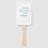 Winter Adventure awaits baby shower blue snowflake Handwaaier (Achterkant)
