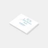 Winter Adventure awaits baby shower blue snowflake Post-it® Notes (Schuin)