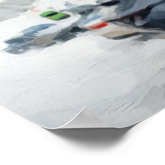 Winter Adventure Parking Scene Poster (Hoek)