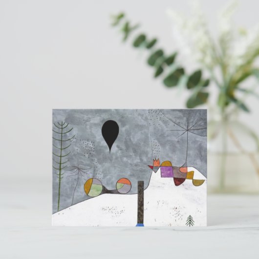 Winter Afbeelding Abstract Paul Klee Briefkaart (Staand voorkant)