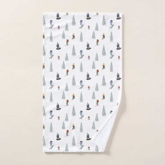 Winter afdaling patroon bad handdoek (Handdoek)