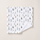 Winter afdaling patroon bad handdoek (Wasdoekje)