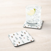 Winter afdaling patroon bier onderzetter (Rechterzijde)