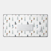 Winter afdaling patroon bureaumat (Keyboard & Muis)