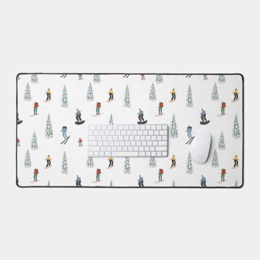 Winter afdaling patroon bureaumat (Keyboard & Muis)