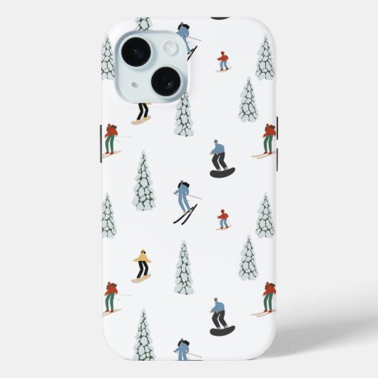 Winter afdaling patroon Case-Mate iPhone case (Achterkant)