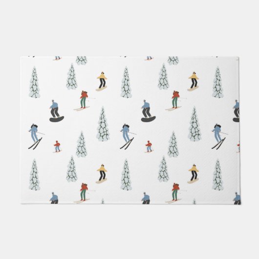 Winter afdaling patroon deurmat (Voorkant)