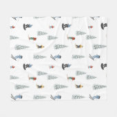 Winter afdaling patroon fleece deken (Voorkant (Horizontaal))