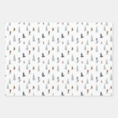 Winter afdaling patroon inpakpapier vel (Voorkant 2)