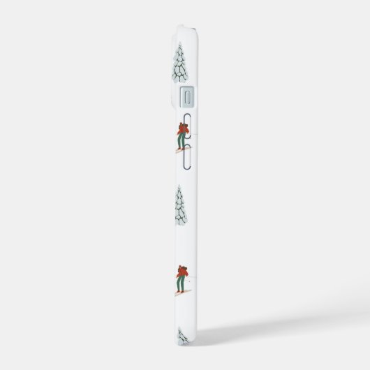 Winter afdaling patroon iPhone 15 case (Linkerkant)