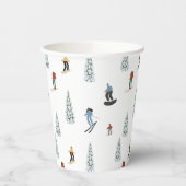 Winter afdaling patroon papieren bekers (Links)