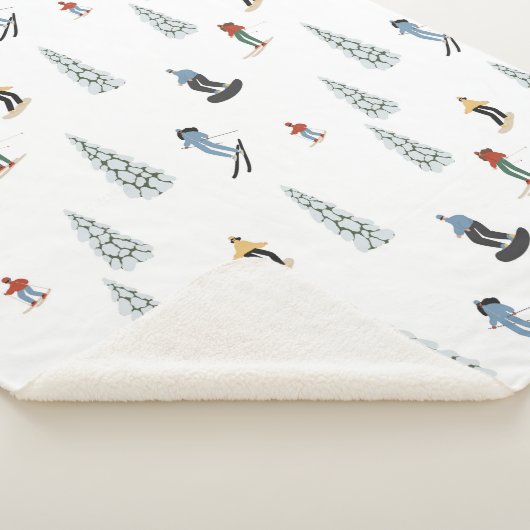 Winter afdaling patroon sherpa deken (3/4)