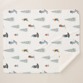 Winter afdaling patroon sherpa deken (Voorkant (horizontaal))