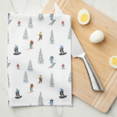 Winter afdaling patroon theedoek (Quarter Fold)