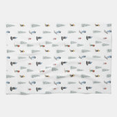 Winter afdaling patroon theedoek (Horizontaal)