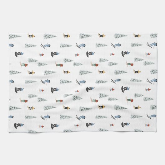 Winter afdaling patroon theedoek (Horizontaal)