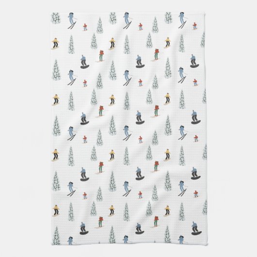 Winter afdaling patroon theedoek (Verticaal)