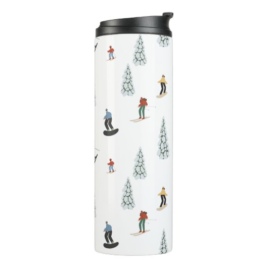 Winter afdaling patroon thermosbeker (Gedraaid links)
