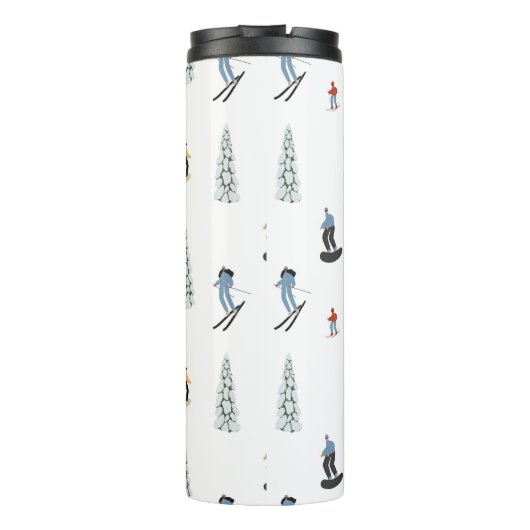 Winter afdaling patroon thermosbeker (Achterkant)
