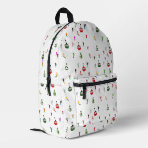 Winter afdaling skiërs Skipatroon Bedrukte Rugzak