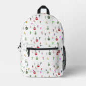 Winter afdaling skiërs Skipatroon Bedrukte Rugzak (Voorkant)