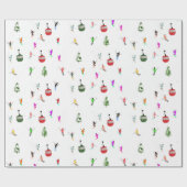 Winter afdaling skiërs Skipatroon Cadeaupapier (Vlak)