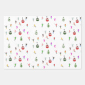 Winter afdaling skiërs Skipatroon Inpakpapier Vel (Voorkant)