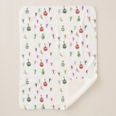 Winter afdaling skiërs Skipatroon Sherpa Deken (Voorkant)