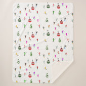 Winter afdaling skiërs Skipatroon Sherpa Deken (Voorkant)