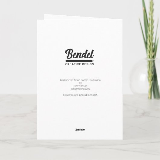 Winter Afstuderen Smart Cookie Gingerbrood Bedankkaart (Achterkant)